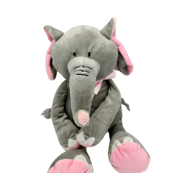 Burton and burton plush elephant gray and pink EUC soft fluffy - Picture 2 of 6